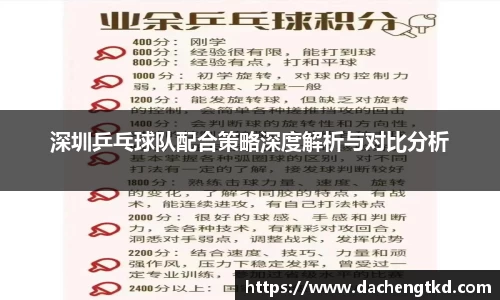 深圳乒乓球队配合策略深度解析与对比分析
